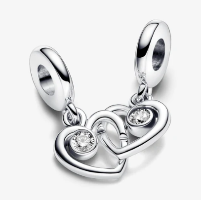 Charms de corazón dividido